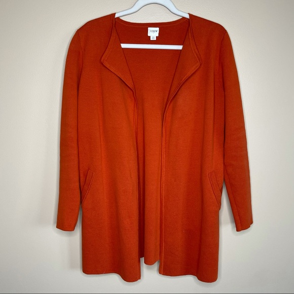 J. Crew Factory Sweaters - J Crew Orange Cardigan Shacket Size XS